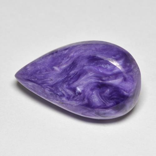 Charoïte Violet pourpre velours naturelle En forme de poire, 11.21 ct, Opaque