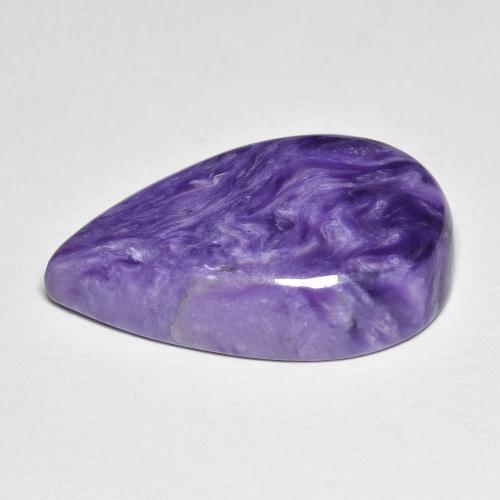 Charoïte Violet pourpre velours naturelle En forme de poire, 11.21 ct, Opaque