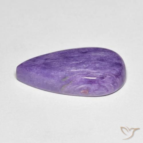 Charoïte Violet moyen naturelle En forme de poire, 6.67 ct, Opaque