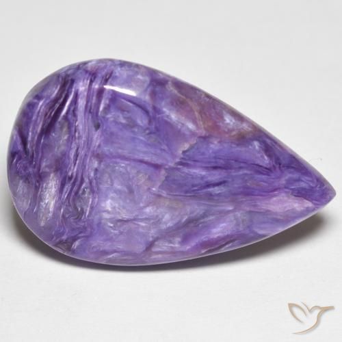 Charoïte Violet moyen naturelle En forme de poire, 12.72 ct, Opaque