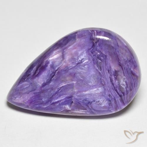 Charoïte Violet moyen naturelle En forme de poire, 12.72 ct, Opaque