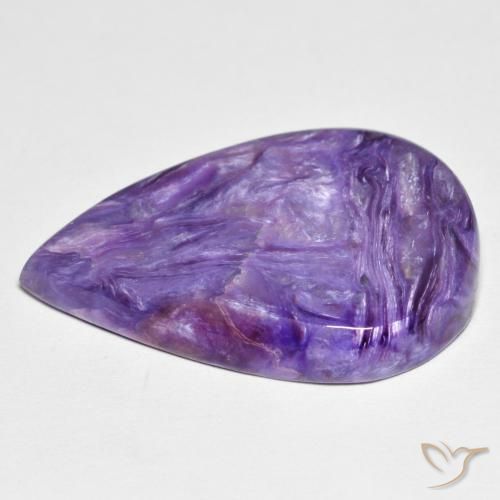 Charoïte Violet moyen naturelle En forme de poire, 12.72 ct, Opaque