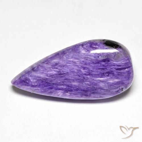 12.77ct Naturel Violet foncé Charoïte, En forme de poire, Opaque