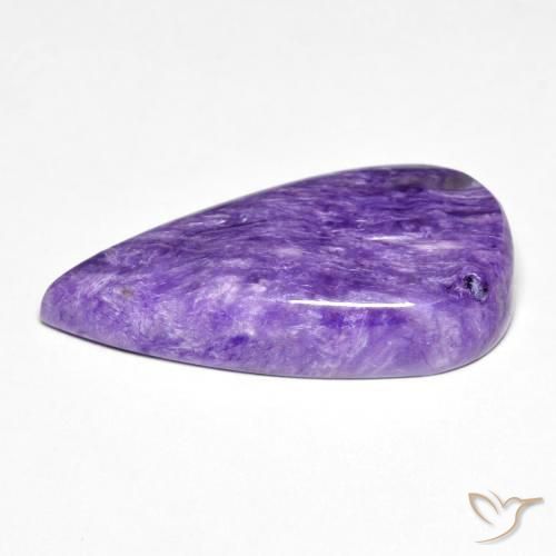 Charoïte Violet foncé naturelle En forme de poire, 12.77 ct, Opaque