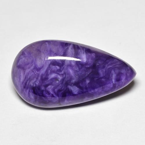 Charoïte Violet profond moyen naturelle En forme de poire, 10.86 ct, Opaque