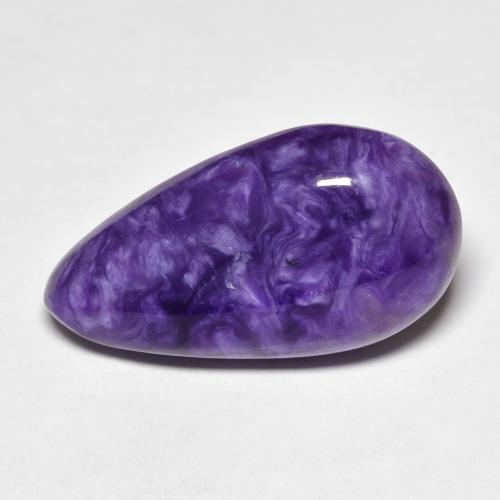 Charoïte Violet profond moyen naturelle En forme de poire, 10.86 ct, Opaque