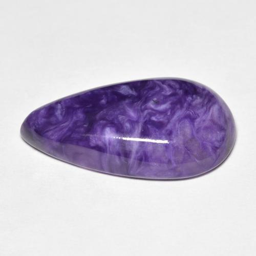 Charoïte Violet profond moyen naturelle En forme de poire, 10.86 ct, Opaque