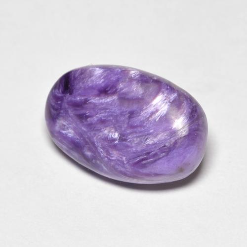 Charoïte violet naturelle coupe ovale, 5,19 ct, opaque
