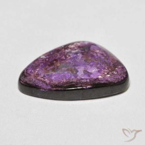 Charoïte Violet pourpre velours naturelle Fantaisie, 15.58 ct, Opaque