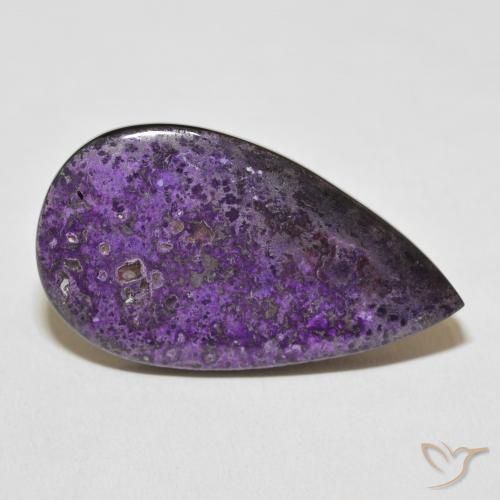 Charoïte Violet pourpre velours naturelle En forme de poire, 29.01 ct, Opaque
