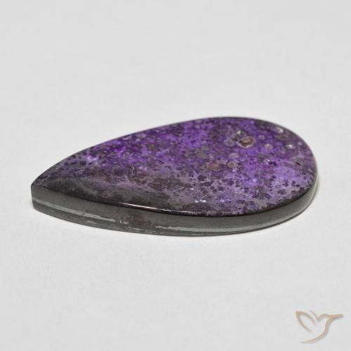 Charoïte Violet pourpre velours naturelle En forme de poire, 29.01 ct, Opaque
