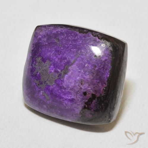 Charoïte Violet pourpre velours naturelle Coussin, 12.90 ct, Opaque