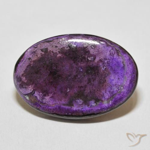 20.25ct Naturel Medium Dark-Violet Charoïte, ovale, Opaque