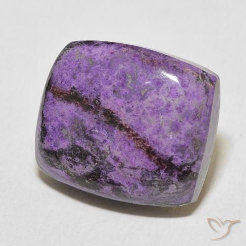 Charoïte Violet pourpre velours naturelle Coussin, 11.21 ct, Opaque