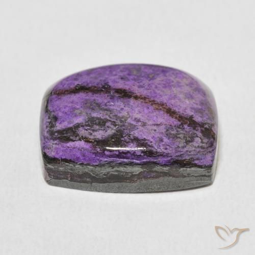 Charoïte Violet pourpre velours naturelle Coussin, 11.21 ct, Opaque