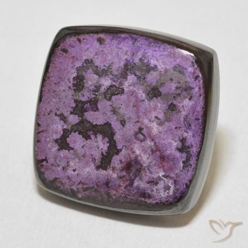 Charoïte Violet foncé naturelle Coussin, 17.52 ct, Opaque