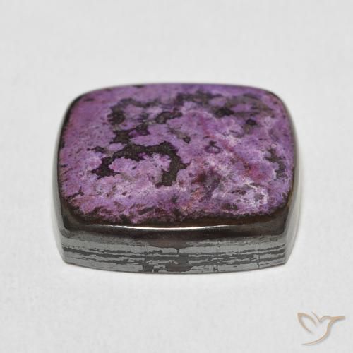 Charoïte Violet foncé naturelle Coussin, 17.52 ct, Opaque