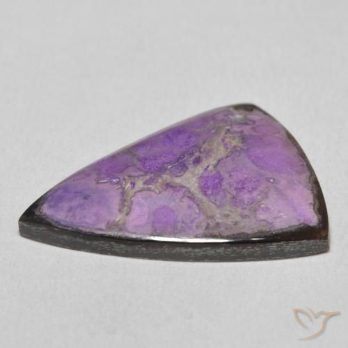 Charoïte Violet foncé naturelle Trillion, 14.82 ct, Opaque