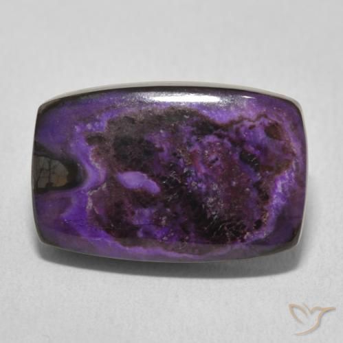 Charoïte Medium Dark-Violet naturelle Coussin, 13.27 ct, Opaque