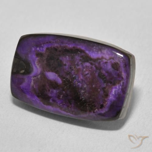 Charoïte Medium Dark-Violet naturelle Coussin, 13.27 ct, Opaque