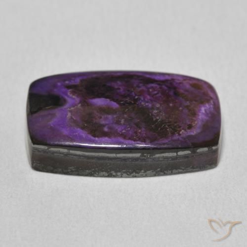 Charoïte Medium Dark-Violet naturelle Coussin, 13.27 ct, Opaque