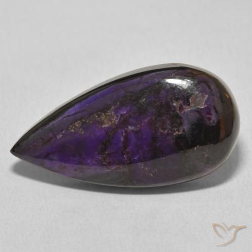 14.65ct Naturel Violet moyen Charoïte, En forme de poire, Opaque