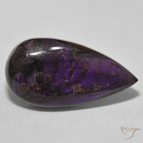 Charoïte Violet moyen naturelle En forme de poire, 14.65 ct, Opaque