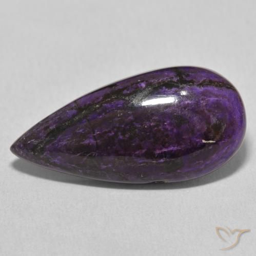 11.69ct Naturel Violet moyen Charoïte, En forme de poire, Opaque