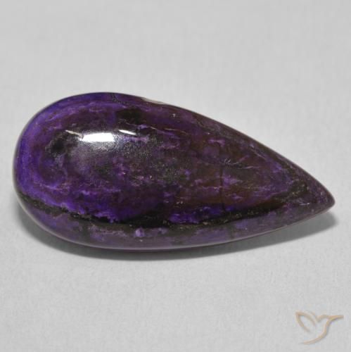 Charoïte Violet moyen naturelle En forme de poire, 11.69 ct, Opaque