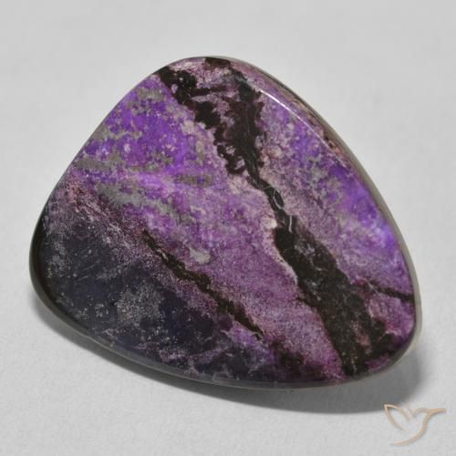 Charoïte Medium Dark-Violet naturelle Fantaisie, 21.42 ct, Opaque