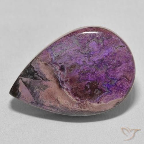 Charoïte Violet moyen naturelle En forme de poire, 18.65 ct, Opaque