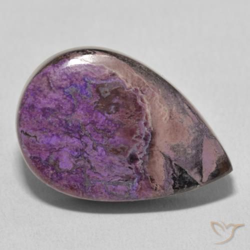 Charoïte Violet moyen naturelle En forme de poire, 18.65 ct, Opaque