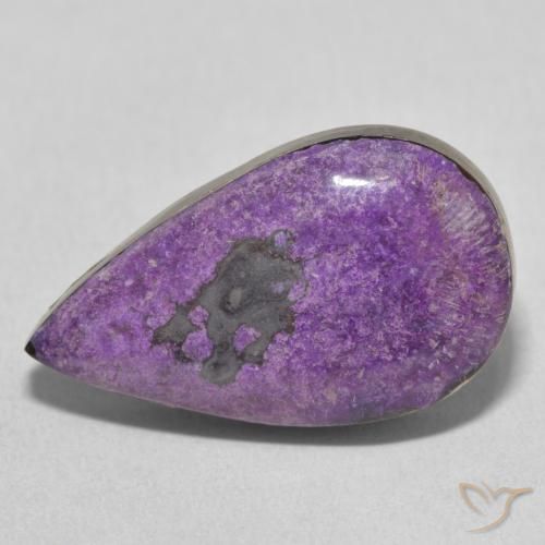 14.02ct Naturel Violet foncé Charoïte, En forme de poire, Opaque
