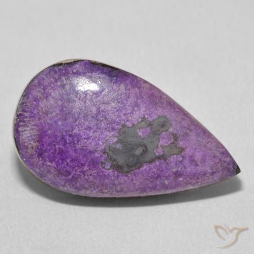 Charoïte Violet foncé naturelle En forme de poire, 14.02 ct, Opaque