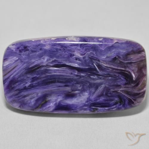 35.16ct Naturel Violet moyen Charoïte, Coussin, Opaque