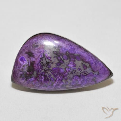 21.47ct Naturel Violet foncé Charoïte, En forme de poire, Opaque