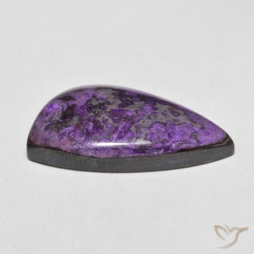 Charoïte Violet foncé naturelle En forme de poire, 21.47 ct, Opaque