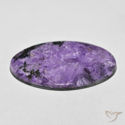 Charoïte Violet foncé naturelle Coupe ovale, 38.49 ct, Opaque