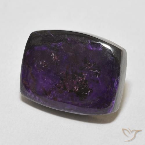 Charoïte Violet foncé naturelle Coussin, 16.25 ct, Opaque