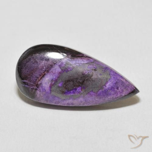 15.16ct Naturel Violet profond moyen Charoïte, En forme de poire, Opaque