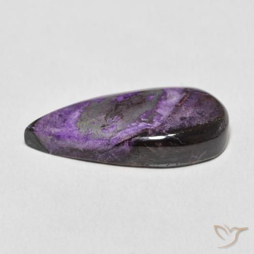 Charoïte Violet profond moyen naturelle En forme de poire, 15.16 ct, Opaque