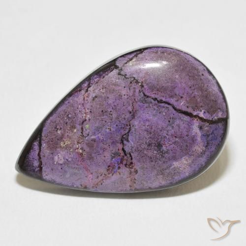 Charoïte Violet pourpre velours naturelle En forme de poire, 27.14 ct, Opaque