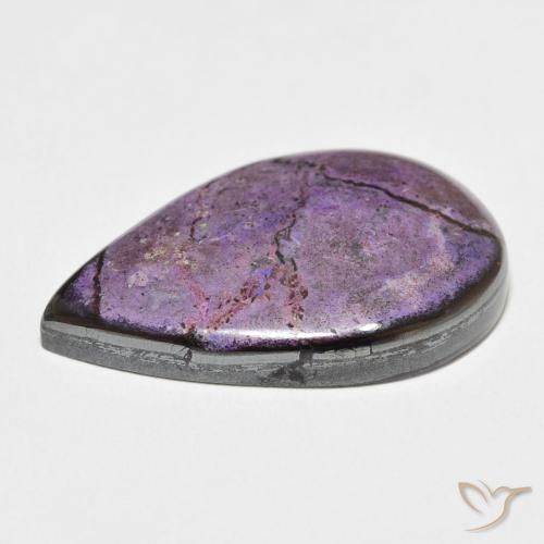 Charoïte Violet pourpre velours naturelle En forme de poire, 27.14 ct, Opaque