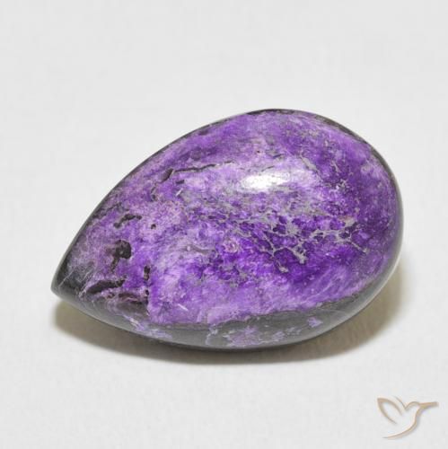 11.70ct Naturel Violet foncé Charoïte, En forme de poire, Opaque
