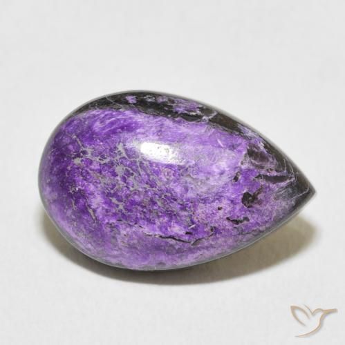 Charoïte Violet foncé naturelle En forme de poire, 11.70 ct, Opaque