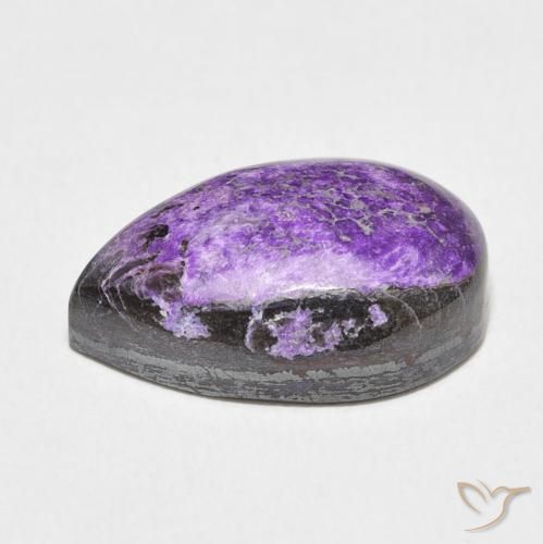 Charoïte Violet foncé naturelle En forme de poire, 11.70 ct, Opaque