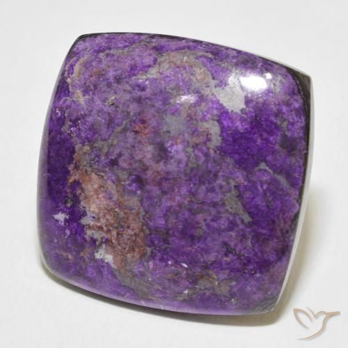 Charoïte Violet foncé naturelle Coussin, 23.25 ct, Opaque