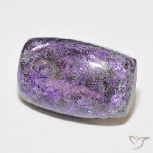 Charoïte Violet foncé naturelle Coussin, 14.42 ct, Opaque