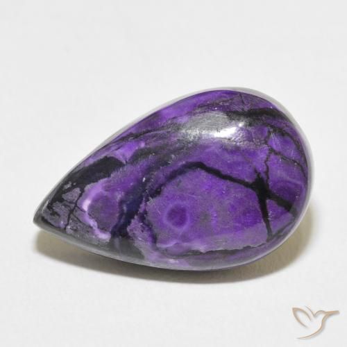 13.29ct Naturel Violet foncé Charoïte, En forme de poire, Opaque