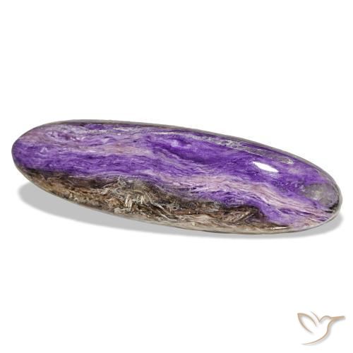 Charoïte violet naturelle coupe ovale, 23,32 ct, opaque